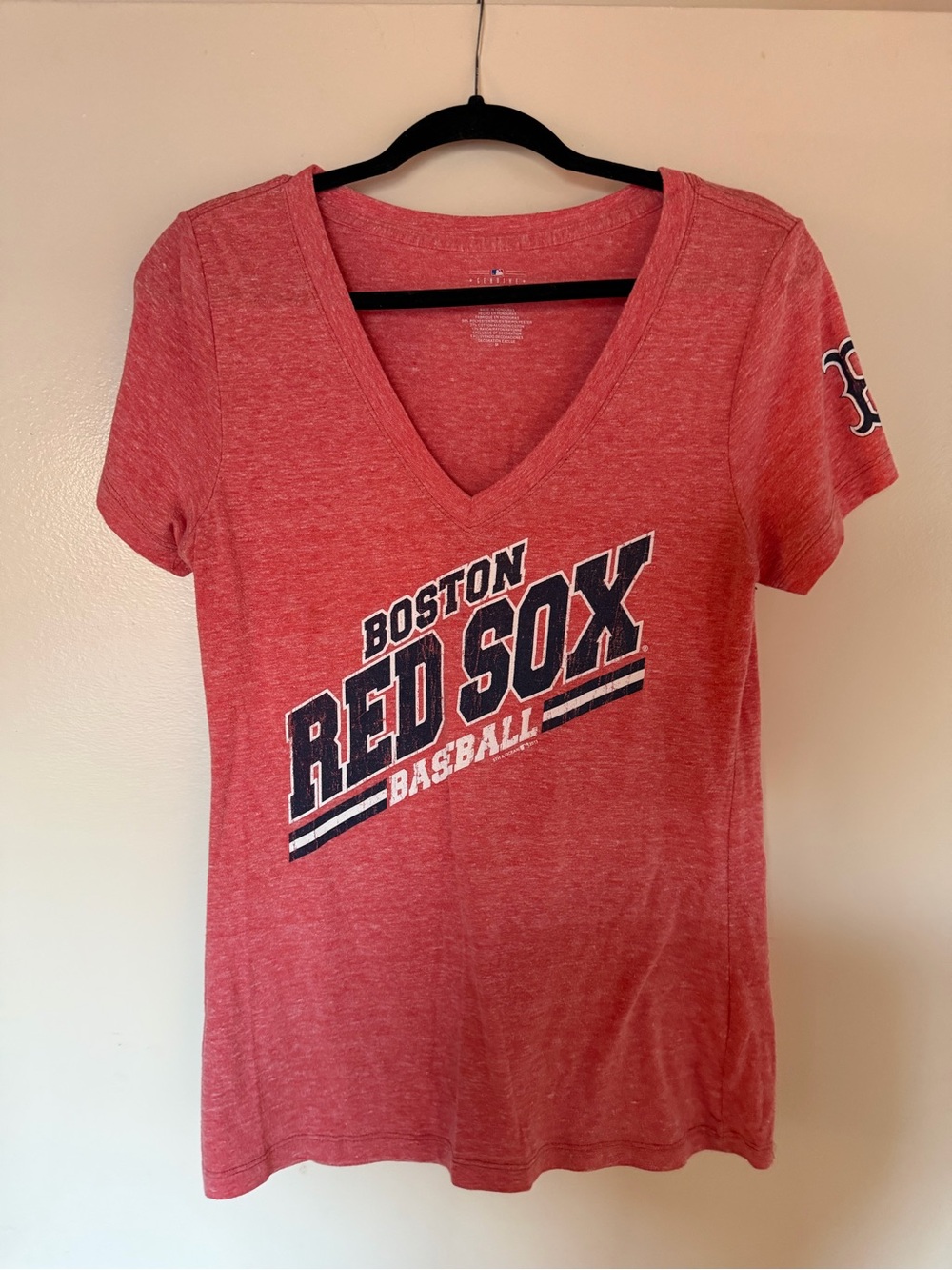 Boston Red Sox Women's V-Neck T-Shirt - Red